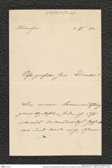 Nachlass Franz Steindachner, Brief von Joh. Rückert an Franz Steindachner (01.11.1880), Inv.Nr. 427.01, Seite 1